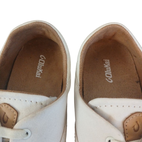 O'lakai Kohu White Sneakers Classic Tennis Shoes Men's size 7 - Picture 4 of 13